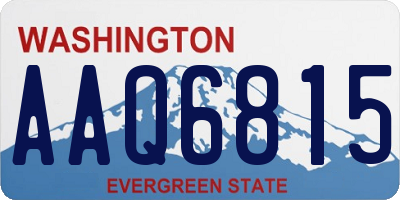 WA license plate AAQ6815