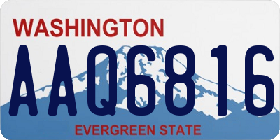 WA license plate AAQ6816