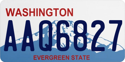 WA license plate AAQ6827