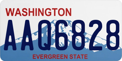 WA license plate AAQ6828