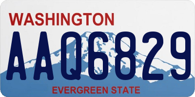 WA license plate AAQ6829