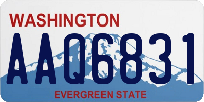 WA license plate AAQ6831