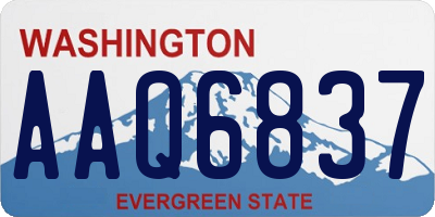 WA license plate AAQ6837