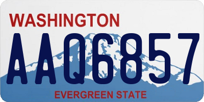 WA license plate AAQ6857