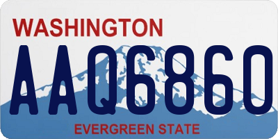 WA license plate AAQ6860