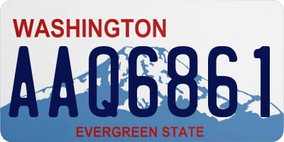 WA license plate AAQ6861