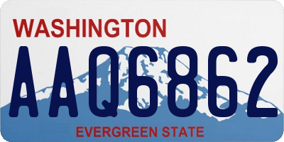 WA license plate AAQ6862
