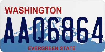 WA license plate AAQ6864