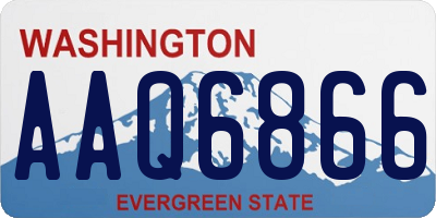 WA license plate AAQ6866