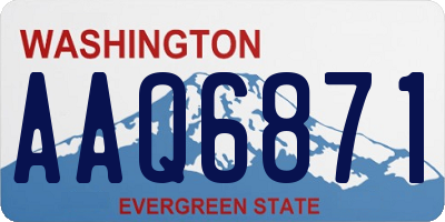 WA license plate AAQ6871