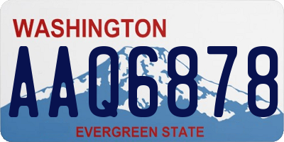 WA license plate AAQ6878