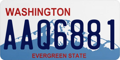 WA license plate AAQ6881