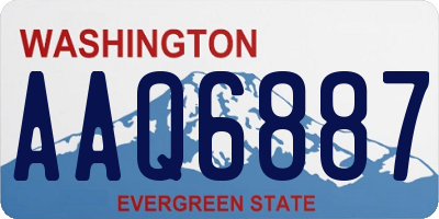 WA license plate AAQ6887