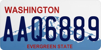 WA license plate AAQ6889