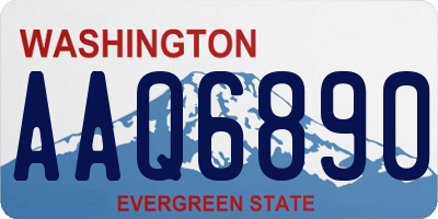 WA license plate AAQ6890