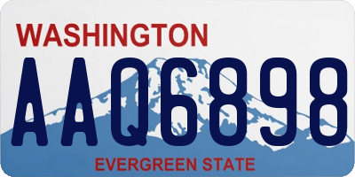 WA license plate AAQ6898