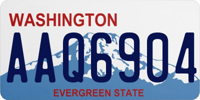 WA license plate AAQ6904