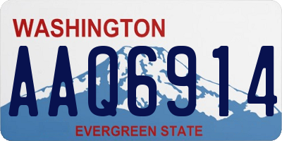 WA license plate AAQ6914
