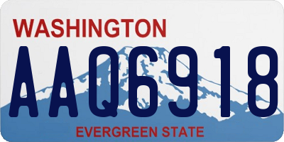 WA license plate AAQ6918