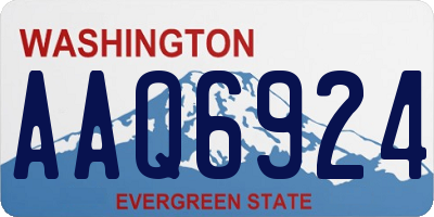 WA license plate AAQ6924