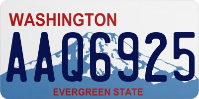 WA license plate AAQ6925