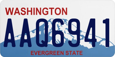 WA license plate AAQ6941