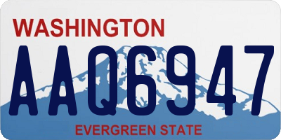 WA license plate AAQ6947