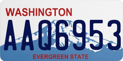 WA license plate AAQ6953