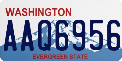 WA license plate AAQ6956