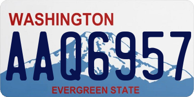 WA license plate AAQ6957