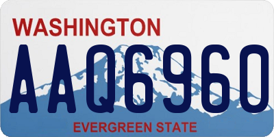 WA license plate AAQ6960