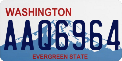 WA license plate AAQ6964