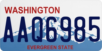 WA license plate AAQ6985