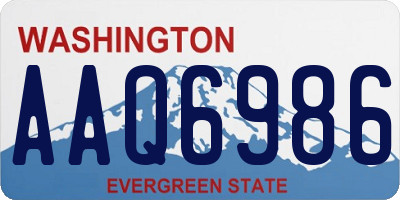 WA license plate AAQ6986