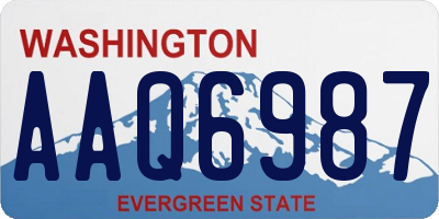 WA license plate AAQ6987