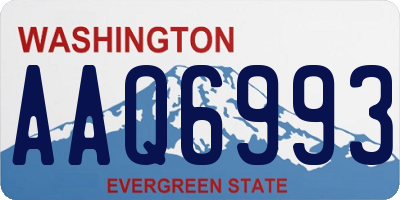 WA license plate AAQ6993