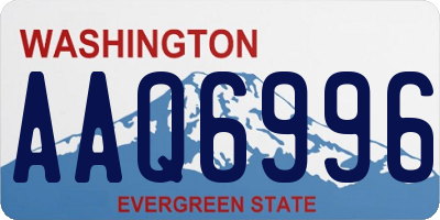WA license plate AAQ6996