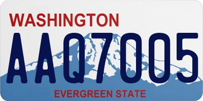 WA license plate AAQ7005