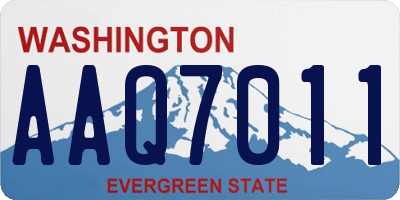 WA license plate AAQ7011