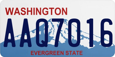 WA license plate AAQ7016