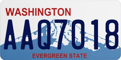 WA license plate AAQ7018