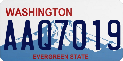 WA license plate AAQ7019