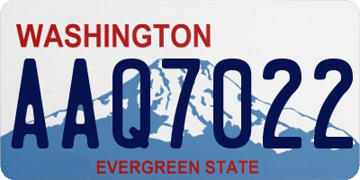 WA license plate AAQ7022