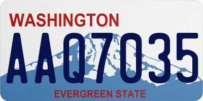 WA license plate AAQ7035