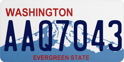 WA license plate AAQ7043