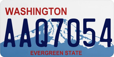 WA license plate AAQ7054
