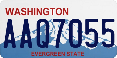 WA license plate AAQ7055