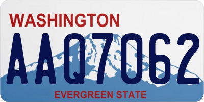 WA license plate AAQ7062