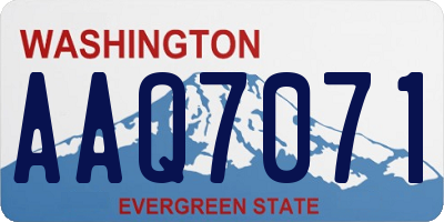 WA license plate AAQ7071