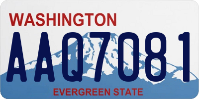 WA license plate AAQ7081